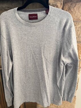 Tommy Bahama Men's Heather Gray Crewneck Pullover